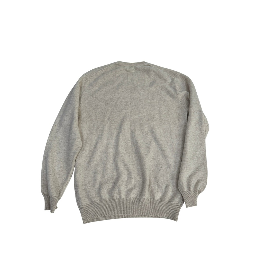 Turnbury Mens Oatmeal Beige 100% Cashmere Crewneck Sweater Size Small - Picture 4 of 8